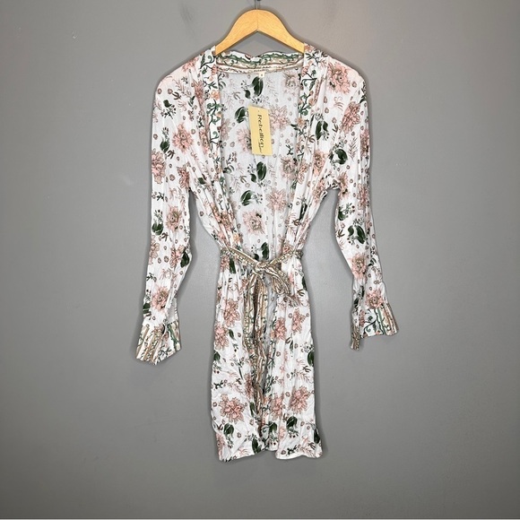 NWT Rebellion Again Belted floral kimono - Picture 1 of 9